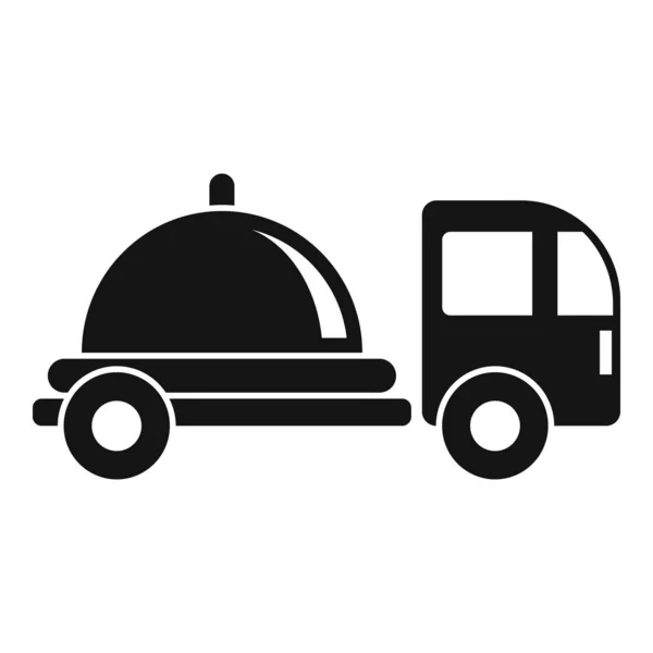 Icono de envío de camiones de comida, estilo simple — Vector de stock