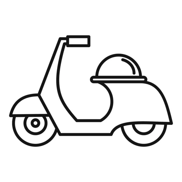 Иконка доставки скутера, стиль наброска — стоковый вектор