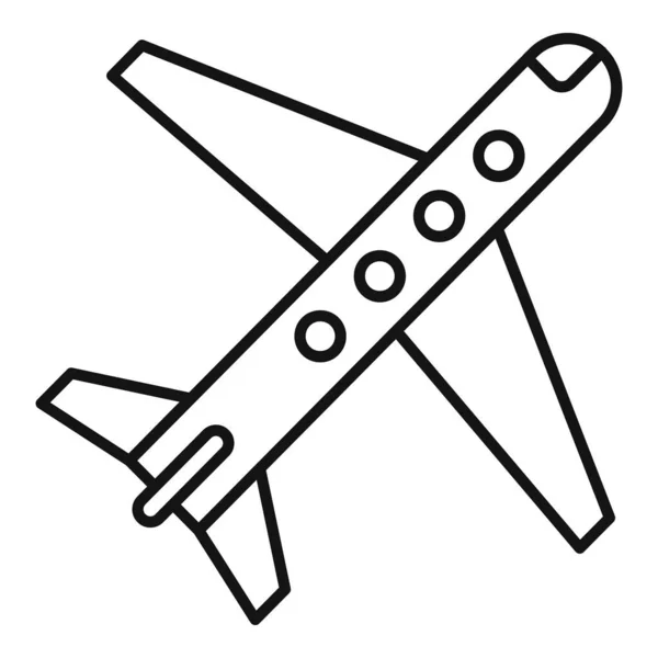 Αεροπλάνο δωρεάν ναυτιλία εικονίδιο, περίγραμμα στυλ — Διανυσματικό Αρχείο
