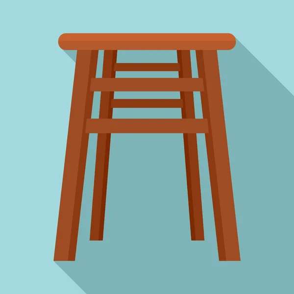 Rückenloser Stuhl, flacher Stil — Stockvektor