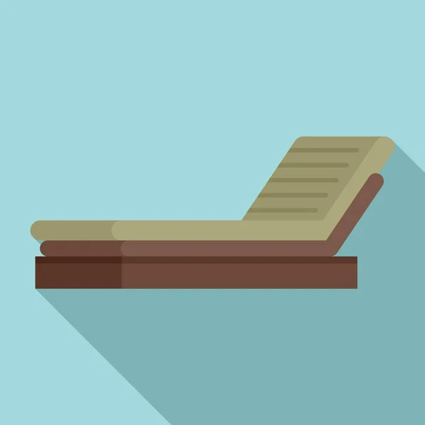 柔らかい屋外の椅子のアイコン、フラットスタイル — ストックベクタ