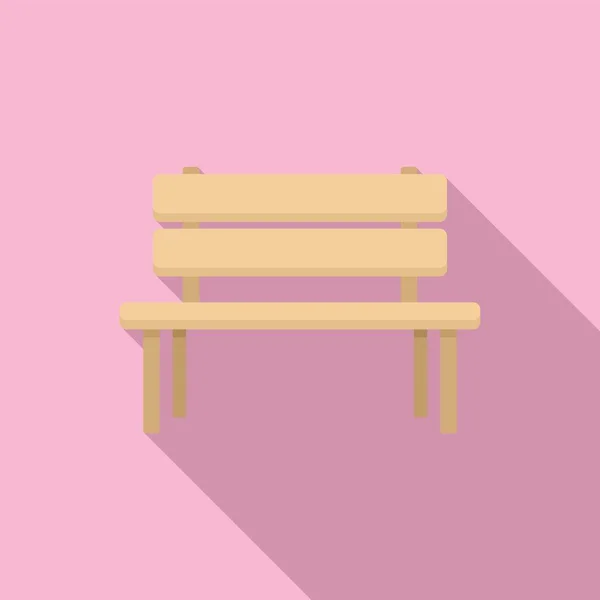 Деревянная скамейка в плоском стиле — стоковый вектор