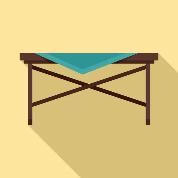 Icono de mesa de picnic, estilo plano — Vector de stock