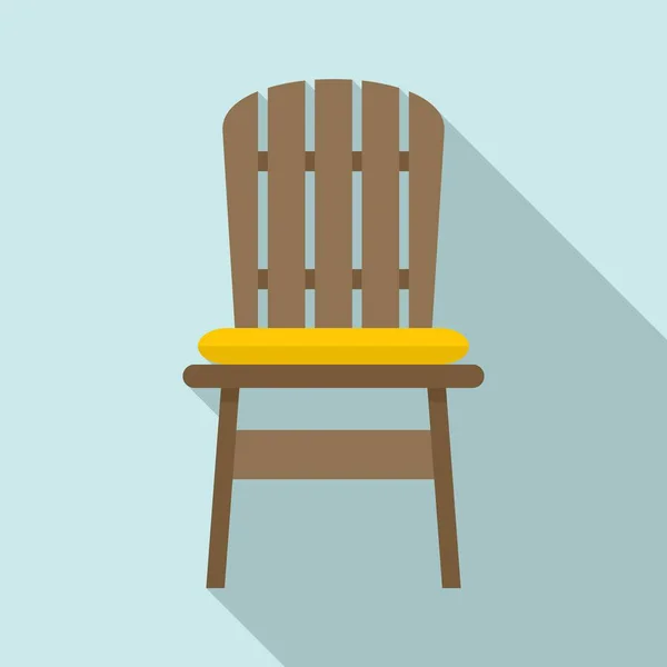 Комфортабельный открытый стул, плоский стиль — стоковый вектор
