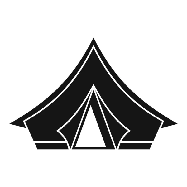 Ikone des Zeltlagers, einfacher Stil — Stockvektor