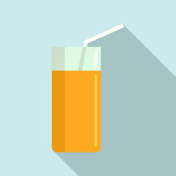 Rew orange juice icon, flat style — стоковый вектор