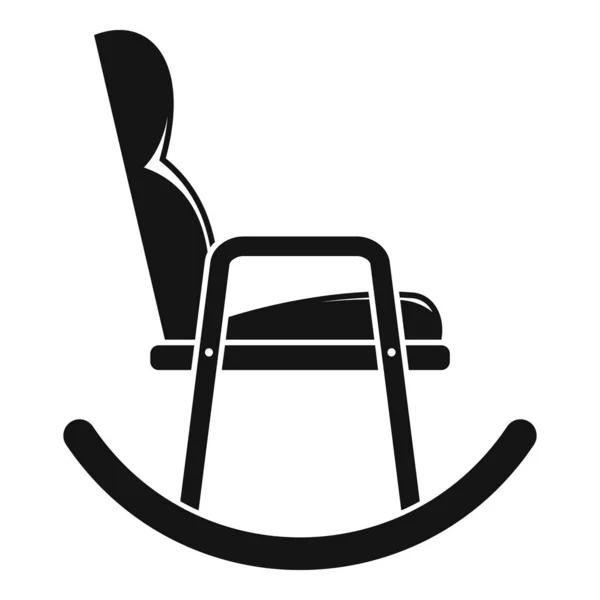 Morbida icona sedia a dondolo, stile semplice — Vettoriale Stock