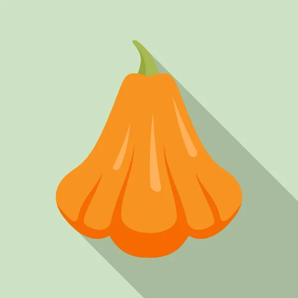 Harvest pumpkin icon, flat style — Stock Vector
