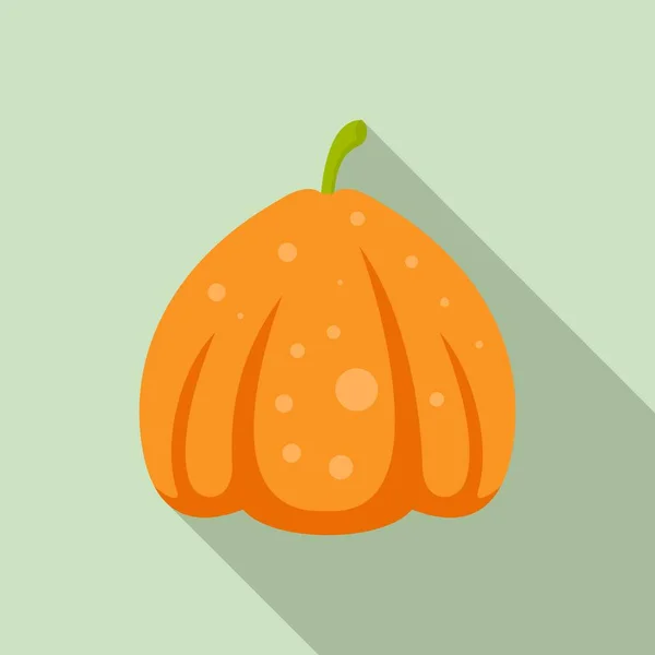 Icono de calabaza de vacaciones, estilo plano — Archivo Imágenes Vectoriales