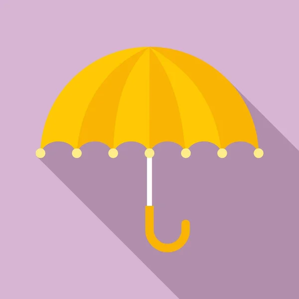 Значок парасольки захисту сонця, плоский стиль — стоковий вектор