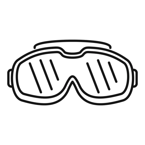 Uv bescherming zonnebril pictogram, omtrek stijl — Stockvector
