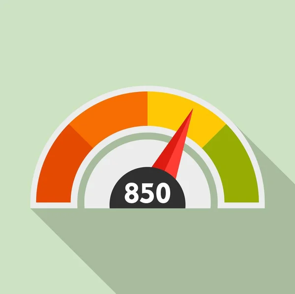 Bonne icône d'échelle de compteur, style plat — Image vectorielle