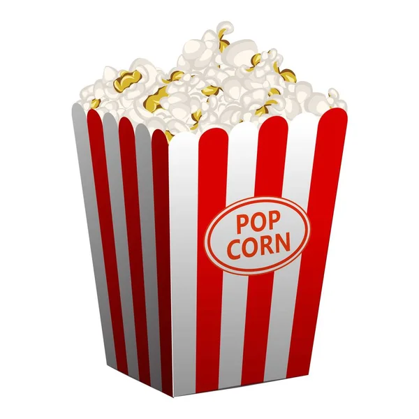 Popcorn korg ikon, tecknad stil — Stock vektor