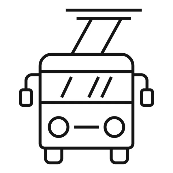 Ícone Trolleybus, estilo esboço — Vetor de Stock