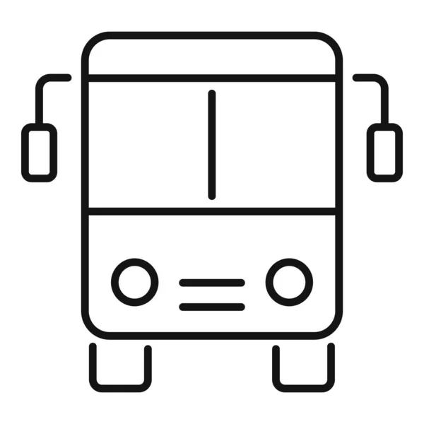 Ícone de realocação de ônibus, estilo esboço — Vetor de Stock