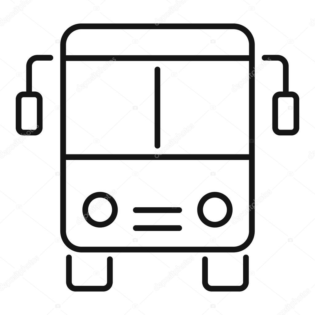 Bus relocation icon, outline style