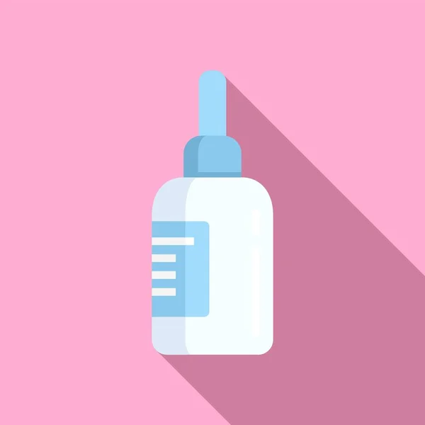 Eye care drop jar icon, estilo plano —  Vetores de Stock