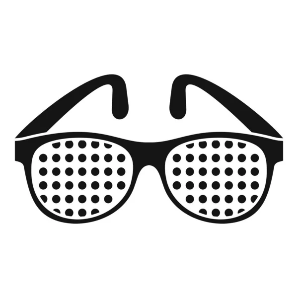 Examen de control de gafas icono, estilo simple — Vector de stock