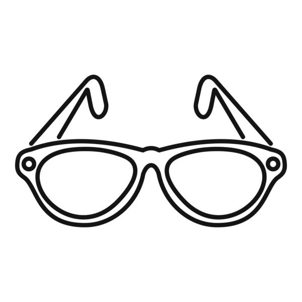 Ícone de óculos de exame, estilo de contorno — Vetor de Stock