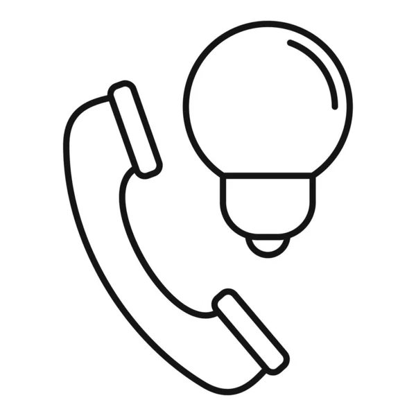 Icono de asesoramiento de llamada telefónica, estilo de esquema — Archivo Imágenes Vectoriales