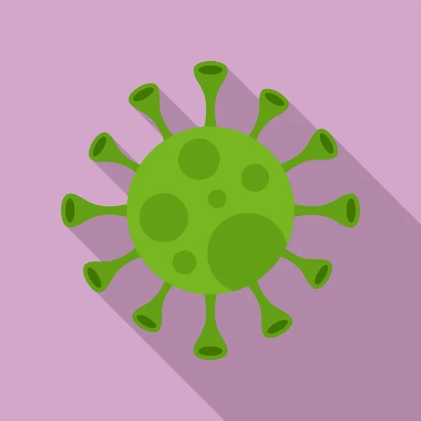 Nuevo icono del virus corona, estilo plano — Vector de stock