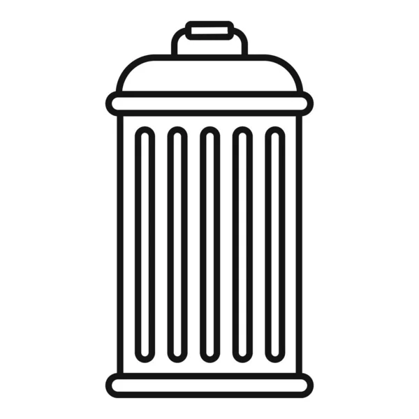 Çöp kutusu simgesini geri dönüştür, taslak biçimi — Stok Vektör
