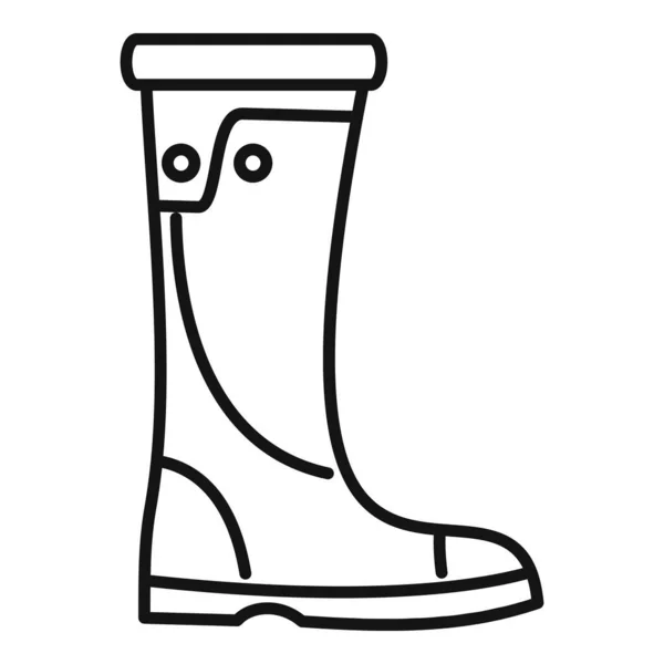 Ícone de botas de borracha, estilo esboço — Vetor de Stock