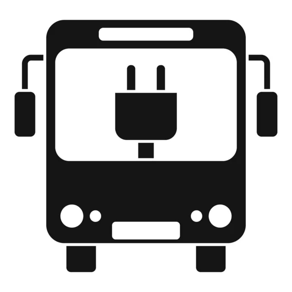 Ciudad icono de autobús electrónico, estilo simple — Vector de stock