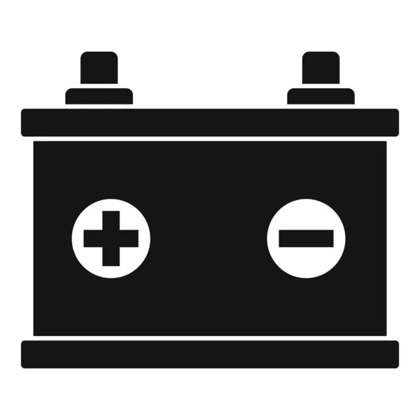 Autobatterie-Ikone, einfacher Stil — Stockvektor