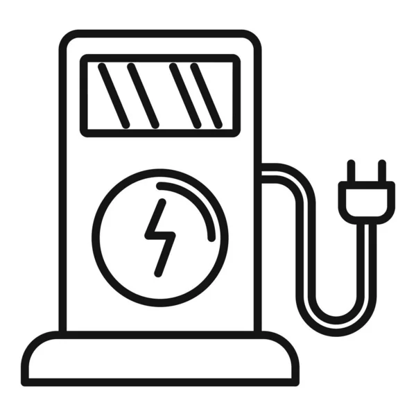 Elektrik dolum istasyonu simgesi, özet biçimi — Stok Vektör
