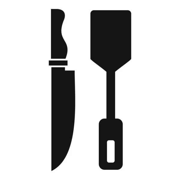 Főzőkés spatula ikon, egyszerű stílus — Stock Vector