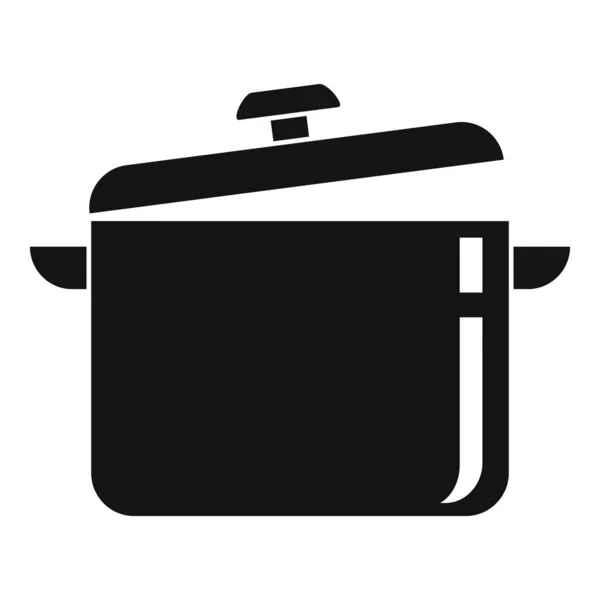 Ícone de panela de cozinha, estilo simples — Vetor de Stock