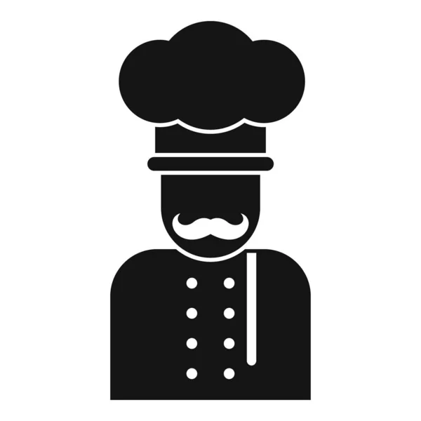 Cuoco icona dello chef, stile semplice — Vettoriale Stock