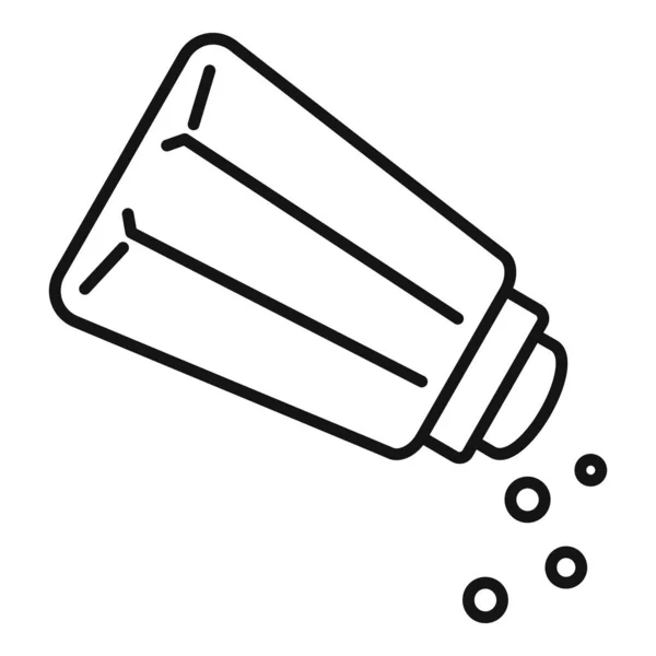 Cuisson icône de sel, style contour — Image vectorielle