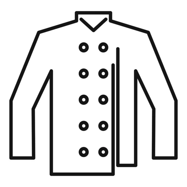 Cook kock skjorta ikon, kontur stil — Stock vektor