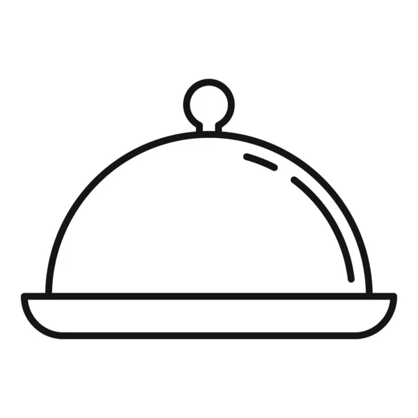 Bandeja icono de olla, estilo de contorno — Archivo Imágenes Vectoriales