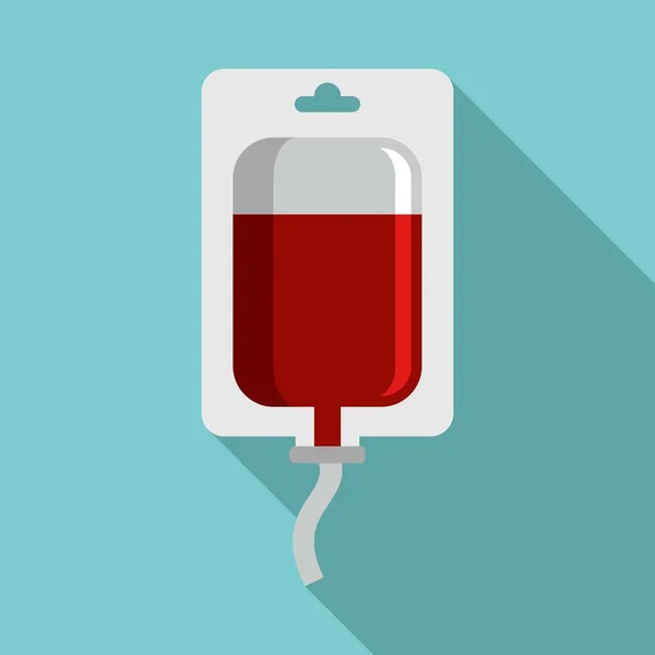 病院輸血アイコン、フラットスタイル — ストックベクタ