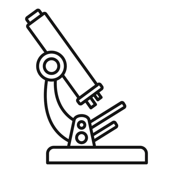 Значок микроскопа крови, стиль контура — стоковый вектор