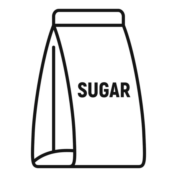 Icona del pacchetto carta da zucchero, stile contorno — Vettoriale Stock