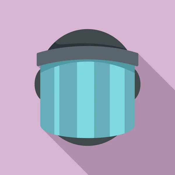 Icône casque de police, style plat — Image vectorielle