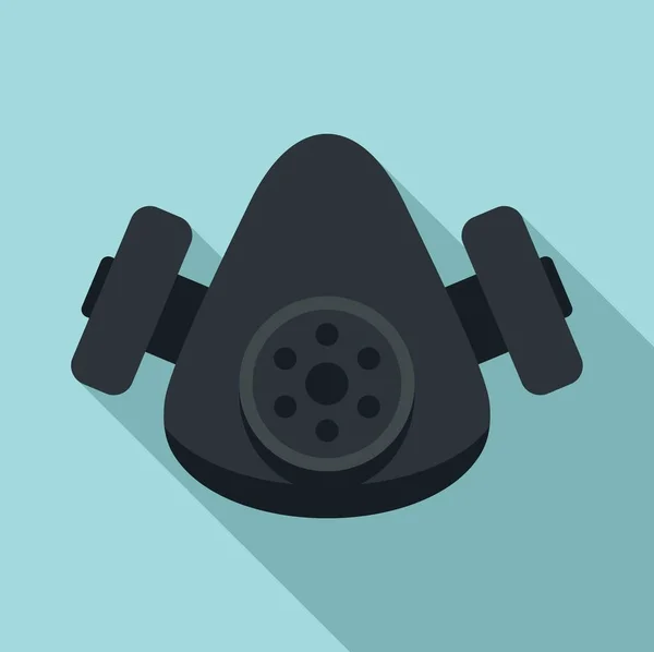 Icône de masque à gaz chimique, style plat — Image vectorielle