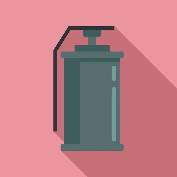 Icône grenade fumigène, style plat — Image vectorielle
