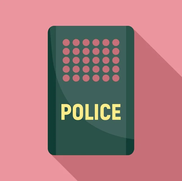 Icono de escudo policial, estilo plano — Vector de stock