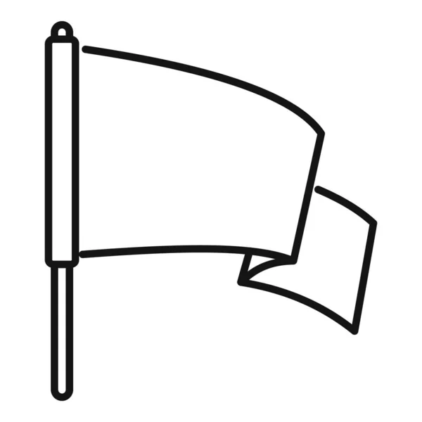 平和旗アイコン、アウトラインスタイル — ストックベクタ