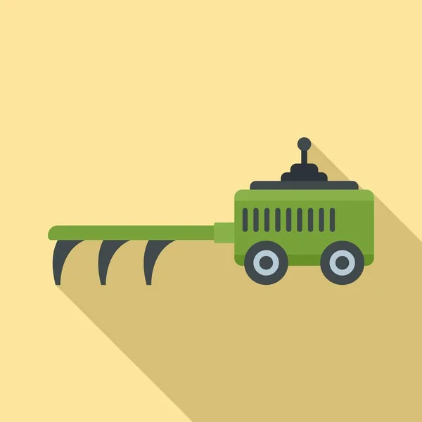 Agricultural cultivator icon, flat style — Stock Vector