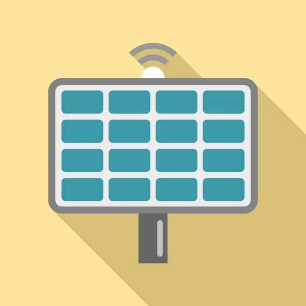 Ikona panelu słonecznego, płaska — Wektor stockowy