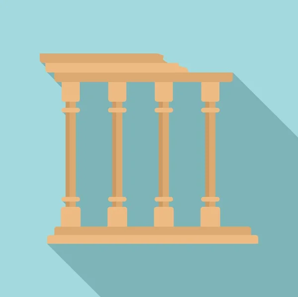 Икона древних колонн Турции, плоский стиль — стоковый вектор