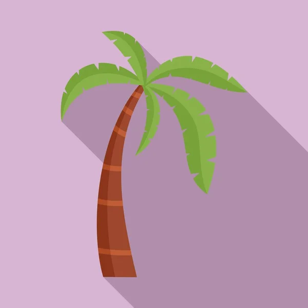 Значок пальмового дерева, плоский стиль — стоковий вектор