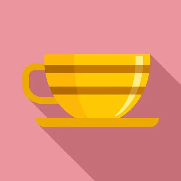 Fincan çay simgesi, düz stil — Stok Vektör