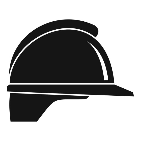 Construction helmet icon, simple style